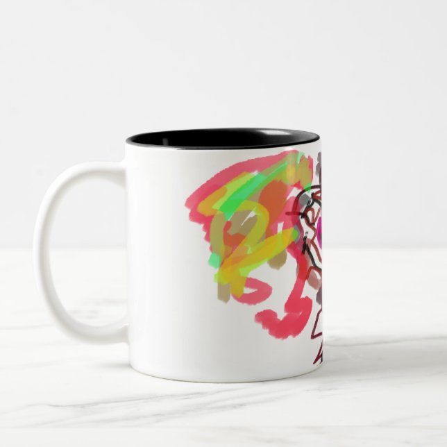 Fox autumn  love Two-Tone coffee mug (Left)