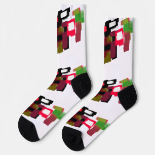 Fox autumn playing socks