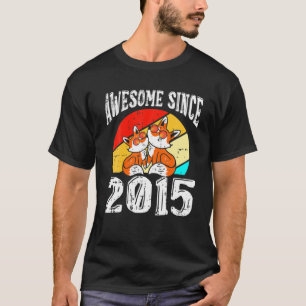 Fox Awesome Since 2015 7Th Birthday 7 Years Old Fo T-Shirt