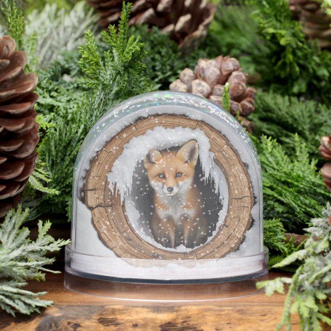 Fox baby in the winter snowglobe (Winter)