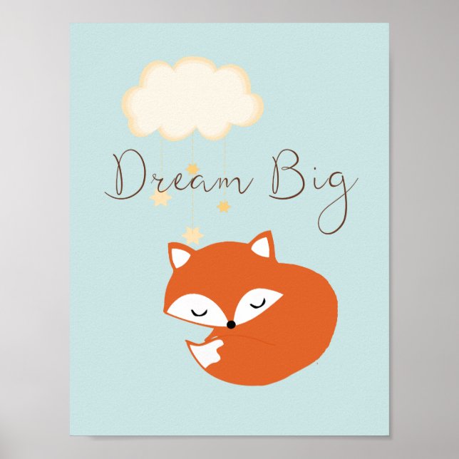 Fox Baby Nursery Poster (Front)