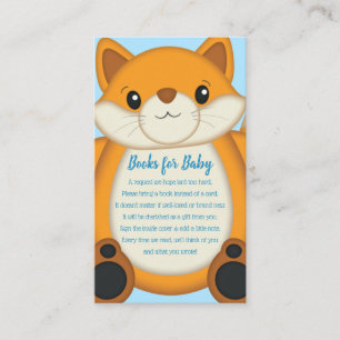 Fox Baby Shower Blue Woodland Enclosure Card