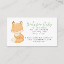 Fox Baby Shower Book Request