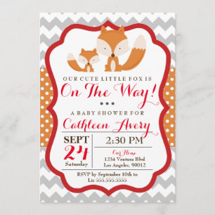 Fox Baby Shower Invitation
