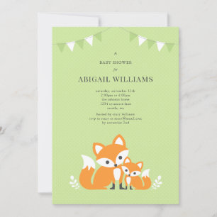 Fox Baby Shower Invitation