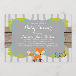 Fox Baby Shower Invite