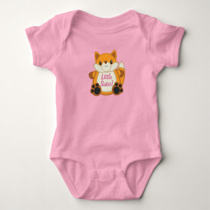 Fox Baby Shower Pink Bodysuit