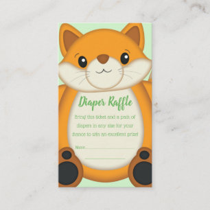 Fox Baby Shower Woodland Animal Enclosure Card