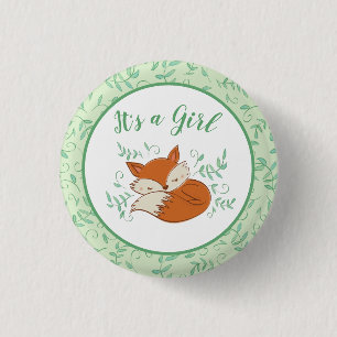 Fox Baby Shower Woodland Animals 3 Cm Round Badge
