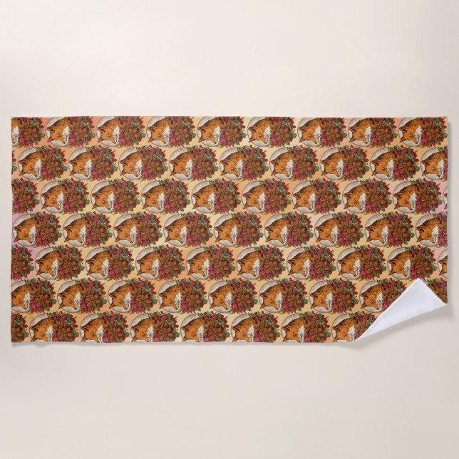 Fox Beach Towel (Front)