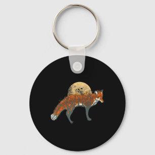 Fox Beautiful Animal Fall Tree Forest Vintage Fox  Key Ring
