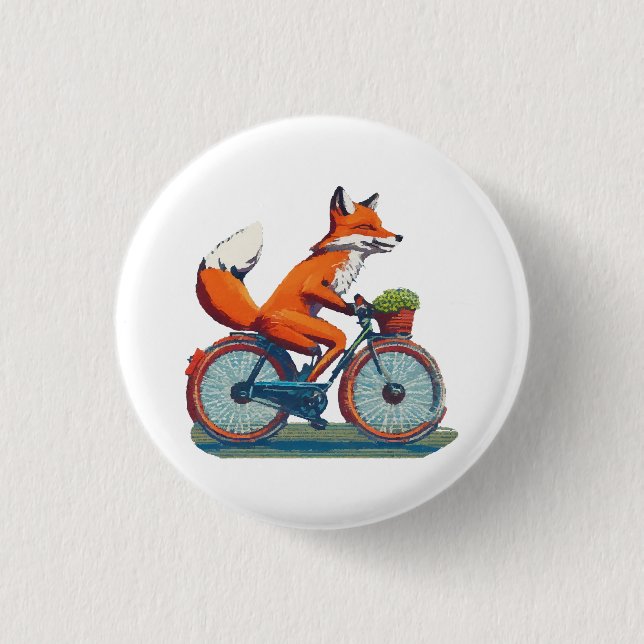 Fox Bicycle 3 Cm Round Badge (Front)