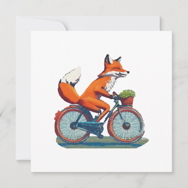 Fox Bicycle Invitation (Front)