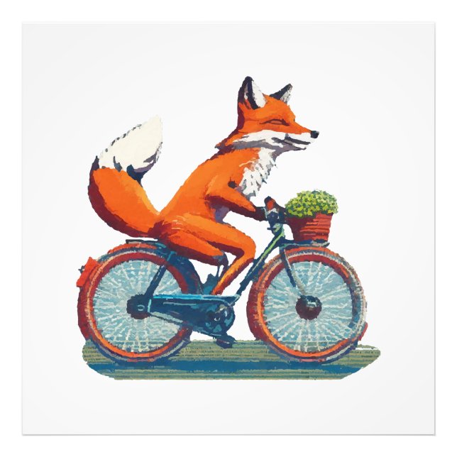 Fox Bicycle Photo Print (Front)