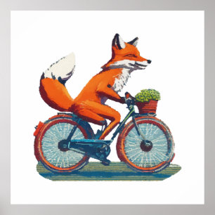 Fox Bicycle Poster