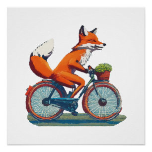 Fox Bicycle Poster
