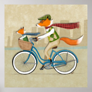 Fox Bike Ride Poster