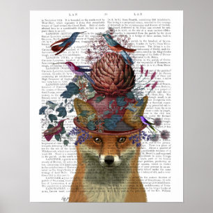 Fox Birdkeeper with Artichoke Poster