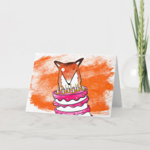 Fox Birthday Card