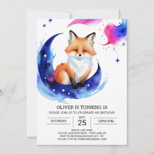 Fox Birthday Party Delight Invitation