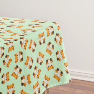 Fox Birthday Party Green Tablecloth
