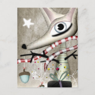 Fox Blue Moon Star Atelier Fairy Fantasy Postcard