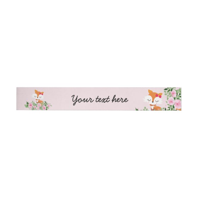 fox boho floral, Wrap Around Address Labels (Individual)