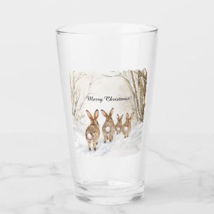 Fox Bunny Rabbit Best Friends Forever Glass