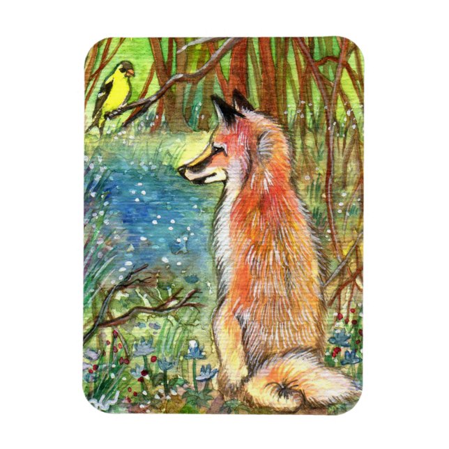 Fox By The Ravine Magnet (Vertical)