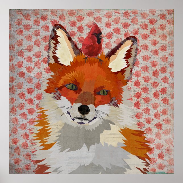 FOX & CARDINAL ROSES Poster (Front)