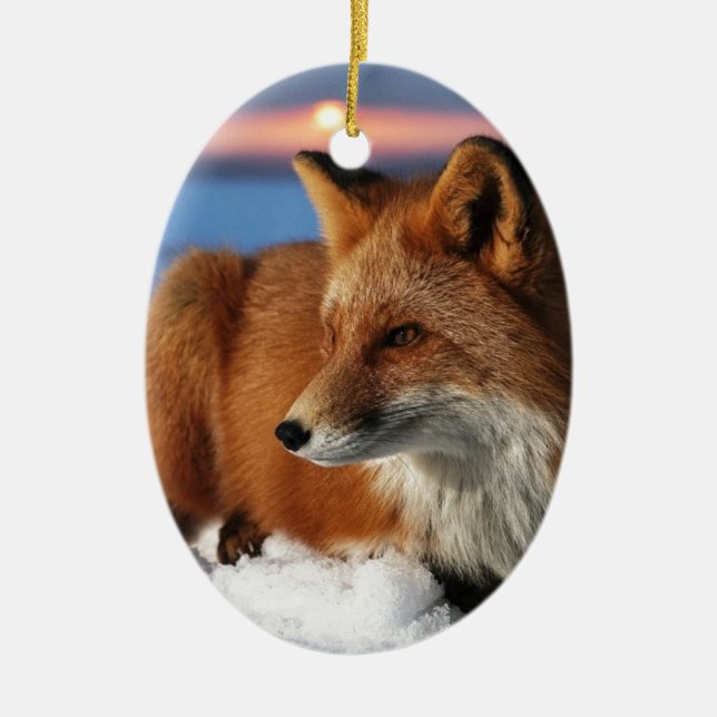 Fox Ceramic Ornament (Front)