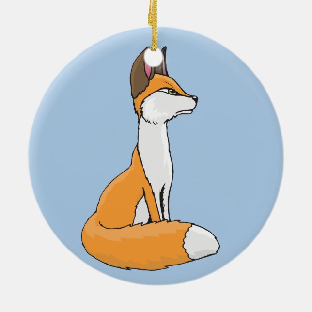 Fox Ceramic Ornament (Back)