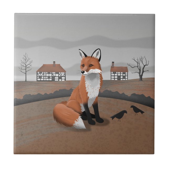 Fox Ceramic Tile (Front)