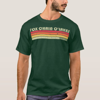FOX CHAIN OLAKES ILLINOIS Funny Fishing Camping Su T-Shirt