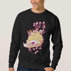 Fox Cherry Blossom Flower Japanese Sweatshirt