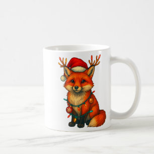 Fox Christmas Lights Xmas  Coffee Mug