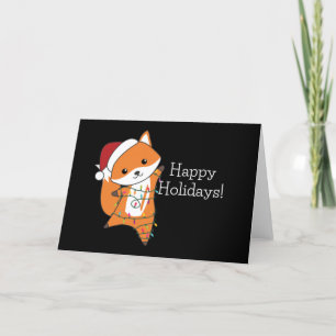 Fox Christmas Snow Winter Animals Foxes Holiday Card
