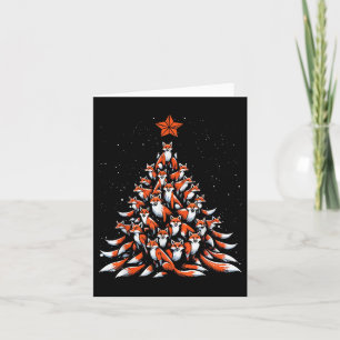 Fox Christmas Tree Fox Xmas Tree Women & Boys Card