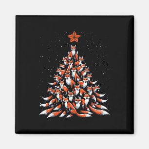 Fox Christmas Tree Fox Xmas Tree Women & Boys Magnet