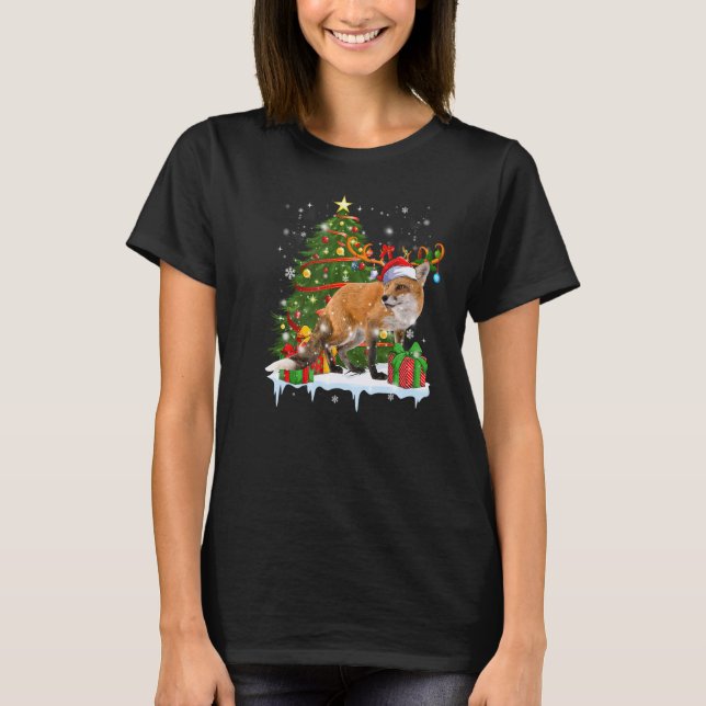Fox Christmas Tree T-Shirt (Front)