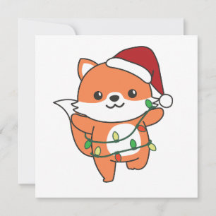 Fox Christmas Winter Animals Holiday Foxes Card