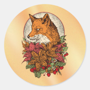 Fox Classic Round Sticker