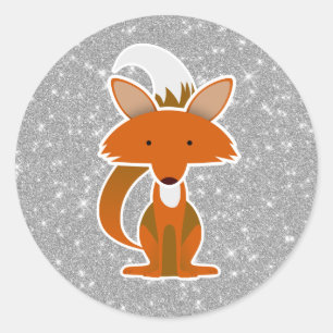 Fox Classic Round Sticker