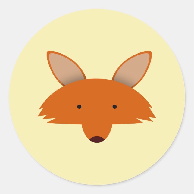 Fox Classic Round Sticker (Front)