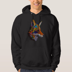 Fox Colourful Animals Fox Motif Art Foxes Hoodie