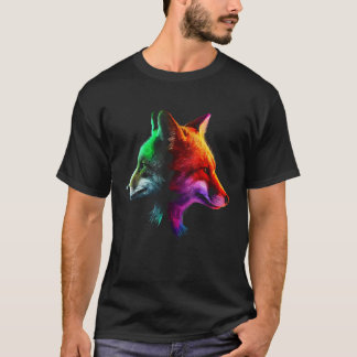 Fox Colourful Fantasy Animal Fox T-Shirt