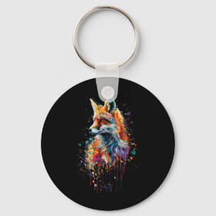 Fox Colourful  Key Ring
