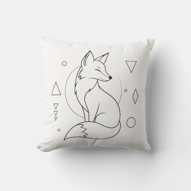 Fox Colouring Book Pillow (Front)