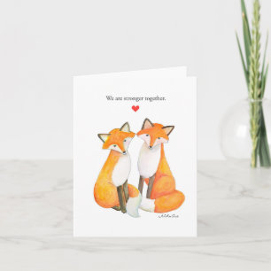 Fox Couple Foxy Couple Love Anniversary Valentine  Card