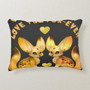  Fox Couple Valentine Art Decorative Cushion